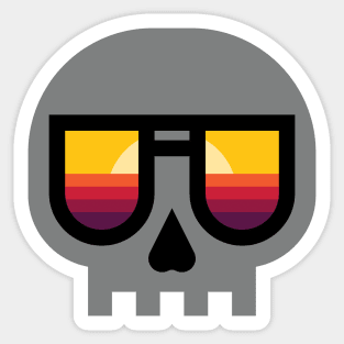 Sunset Skull Sticker